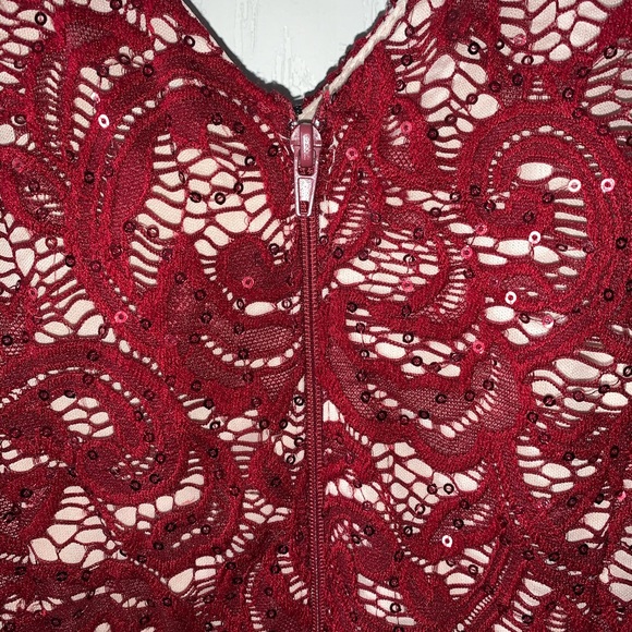 Maroon Winter Formal Dress - Picture 3 of 4